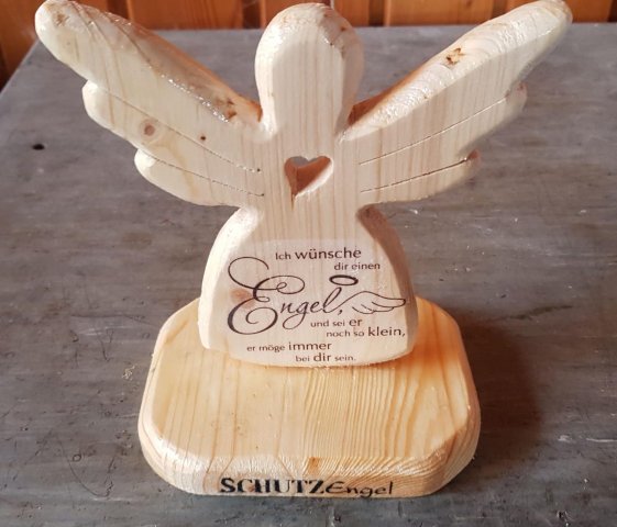 Engel mit Spruch